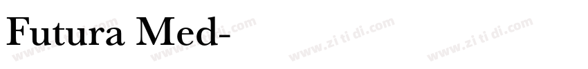 Futura Med字体转换